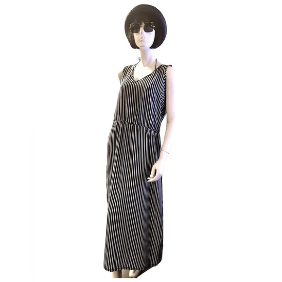 Como Vintage Dresses & Skirts - Como Vintage Blue & White Stripes Beach Coverup, Size PL